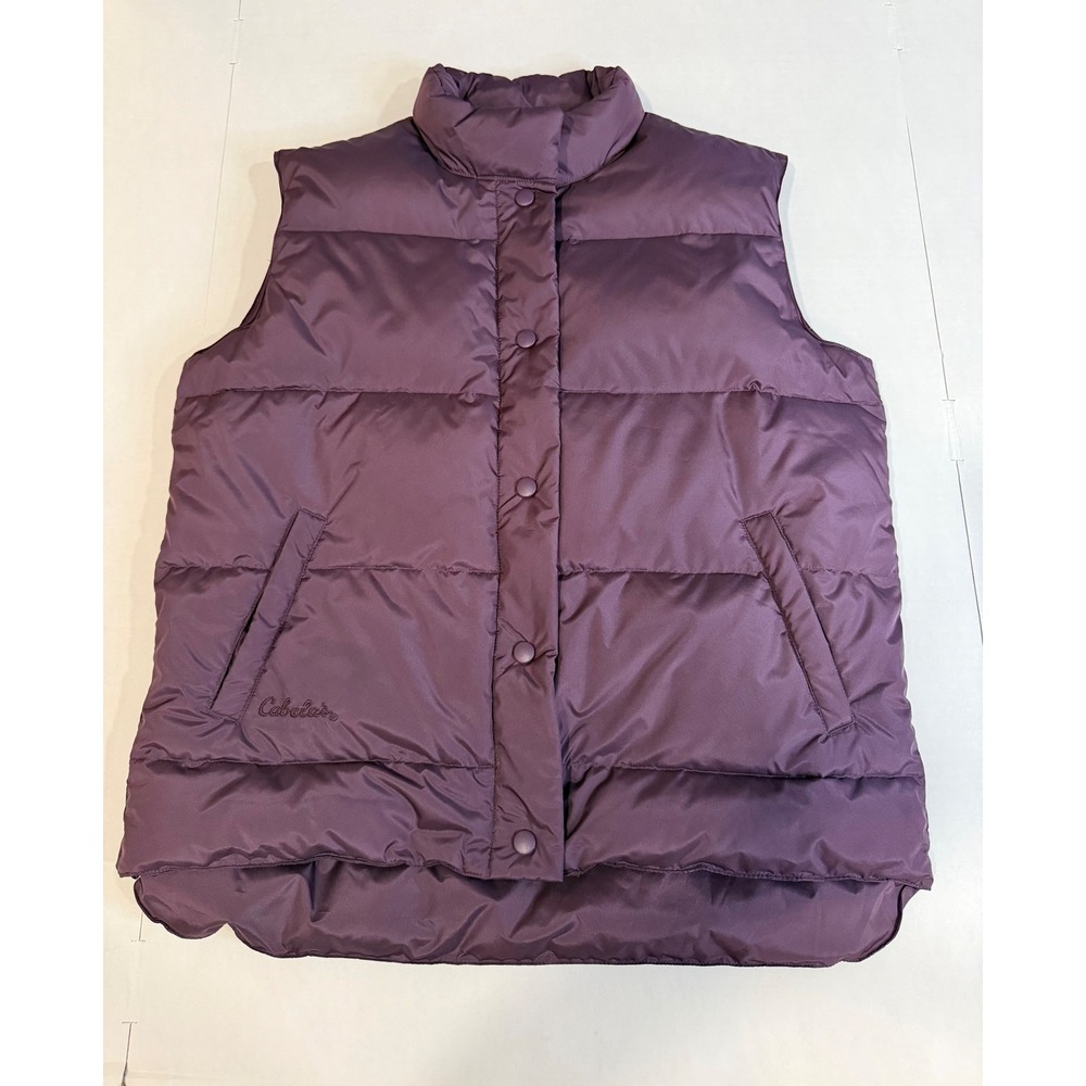 Cabela's Goose Down Vest Women's Medium Purple Puffer 550 Fill